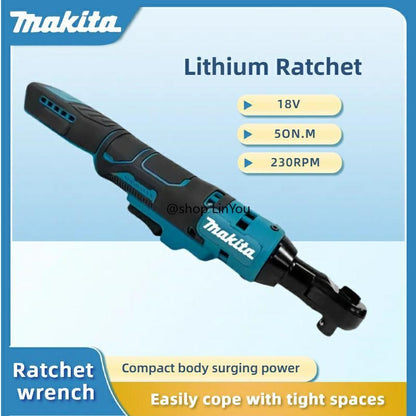 Makita Chave Catraca de Impacto Angular sem Escovas 18V, sem Fio, Velocidade Variável, Chave de Força, Ferramentas Elétricas com LED?Atributos opcionais)