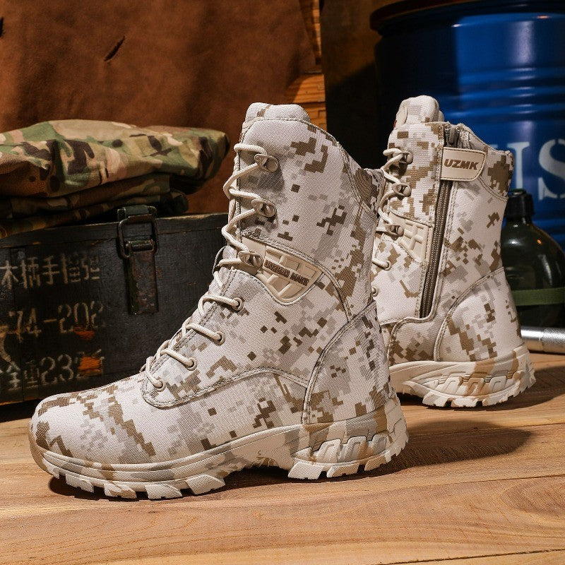 2025 Novos Tênis de Caminhada Para Homens Camuflagem Botas de Caça Masculinas Sapatos de Escalada Antiderrapantes Masculinos Botas de Trekking Masculinas de Designer