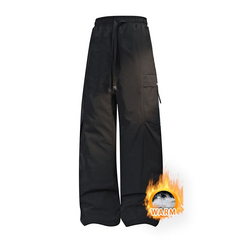Calças de inverno masculinas para caminhada, impermeáveis, à prova de vento, calças de montanhismo, para manter aquecido, acampamento, trekking, esqui, calças com bolso com zíper