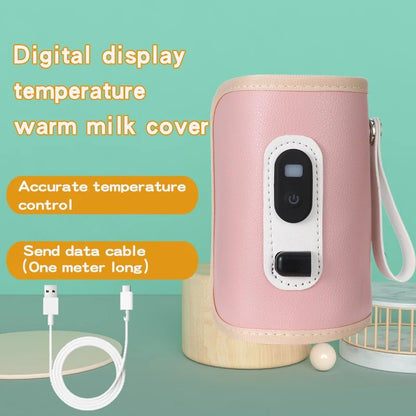 USB Baby Milk Bottle Thermal Bag Universal Digital Display Nursing Bottle Heater Portable Baby Milk Heat Keeper for Traveling