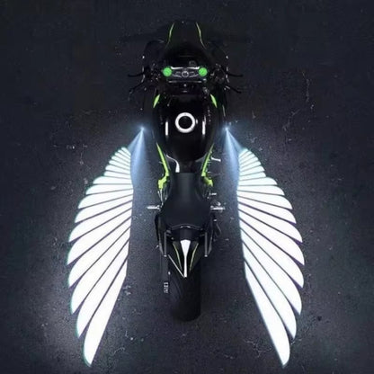 2Pcs Luz de Boas-Vindas LED Para Motocicleta Asas de Anjo Luzes de Projeção 8-30V Motocicleta Luz Decorativa Modificada Luzes Laser de Asa