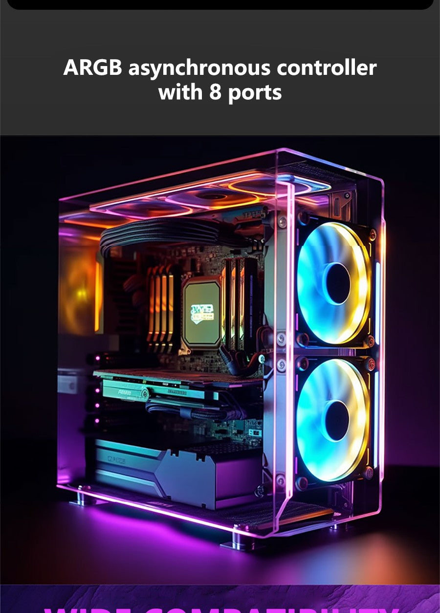 Nollie SignalRGB OpenRGB Universal 5V 3PIN ARGB Asynchronous Controller HUB For Computer PC Case Cooling Fans Light Strip