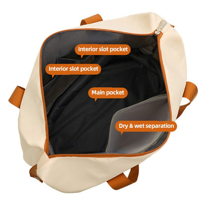 2Pc Multifunctional Travel Duffel Women Weekend Tote Bag Expandable Luggage Handbag Trip Carry On Pack Sports Gym Crossbody Bags