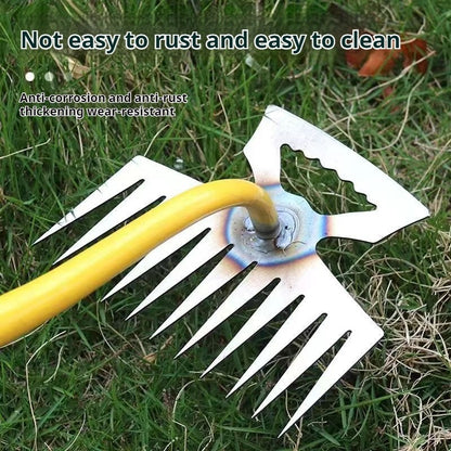 Manganese Steel Weeding Rake Double-end Rake Shovel Multi-purpose Digging Vegetables Loosen Soil Gardening Planting Hand Tools
