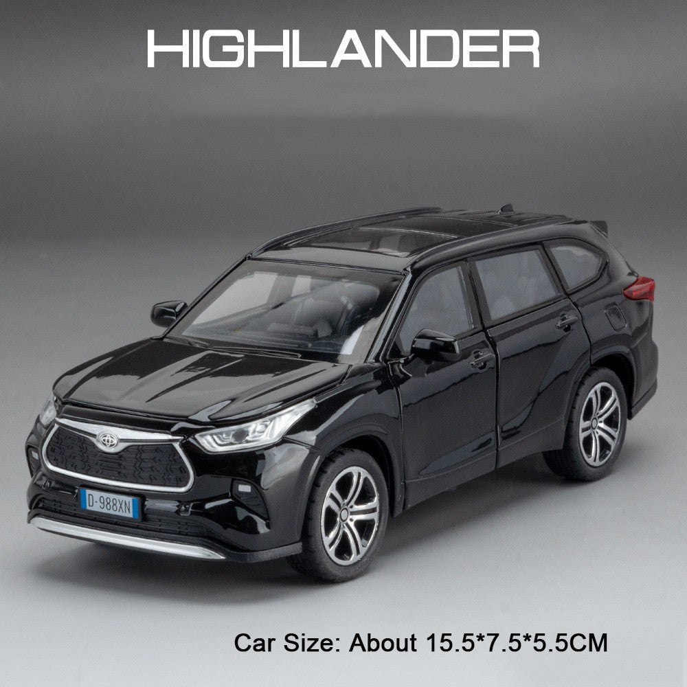 1:32 Scale Highlander GR86 Sports Car Model Toy Metal Diecast Pull Back Veículo em Miniatura Som Luz Modelos Coleção Presente Menino