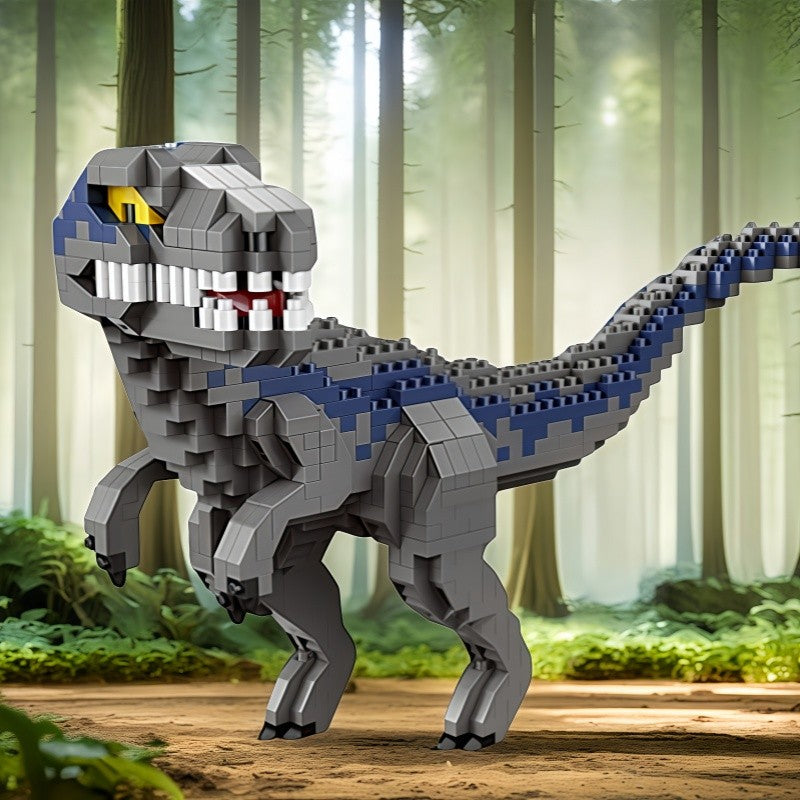 KNEW BUILT Brinquedos de Blocos de Montar Micro Mini Estegossauro T-rex - Crie um Mundo de Dinossauros, Presente de Festival para Crianças, Brinquedo de Montagem DIY Quebra-cabeça