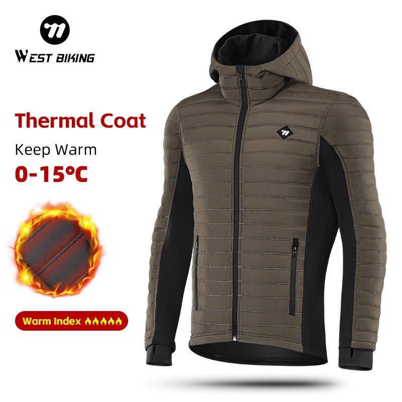 WEST BIKING Cycling Jacket Men Coats Winter Thermal Fleece Windbreaker MTB Bicycle Clothing Motorcycle Bike Jackets 0?-15?