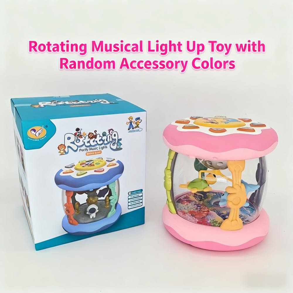 Brinquedo Musical Interativo com Luzes Giratórias 360° que Promove o Aprendizado da Caminhada, Agarrar e Engatinhar do Bebê