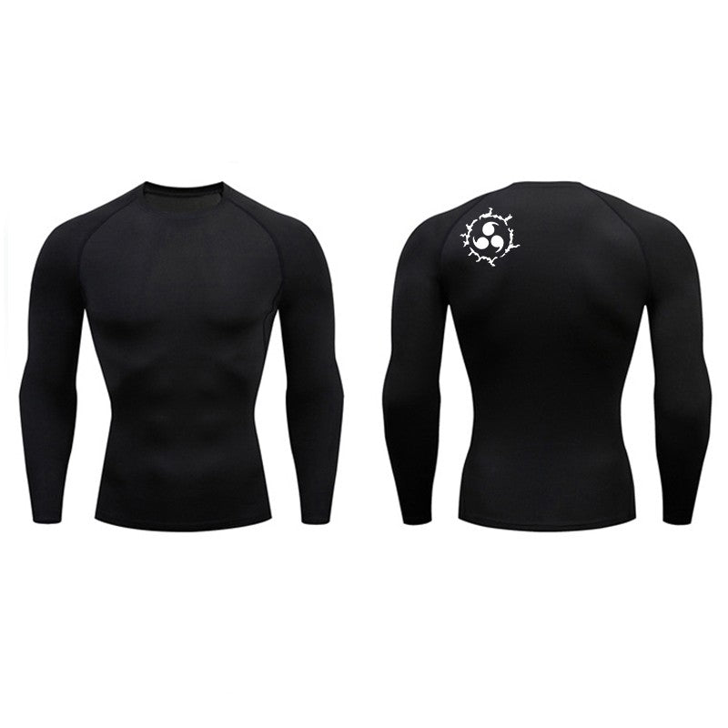 Graphic Compression Shirts for Men Athletic Quick Dry Rash Guard Stretchy Baselayers Undershirts Gym Workout Running Tshirt Tops