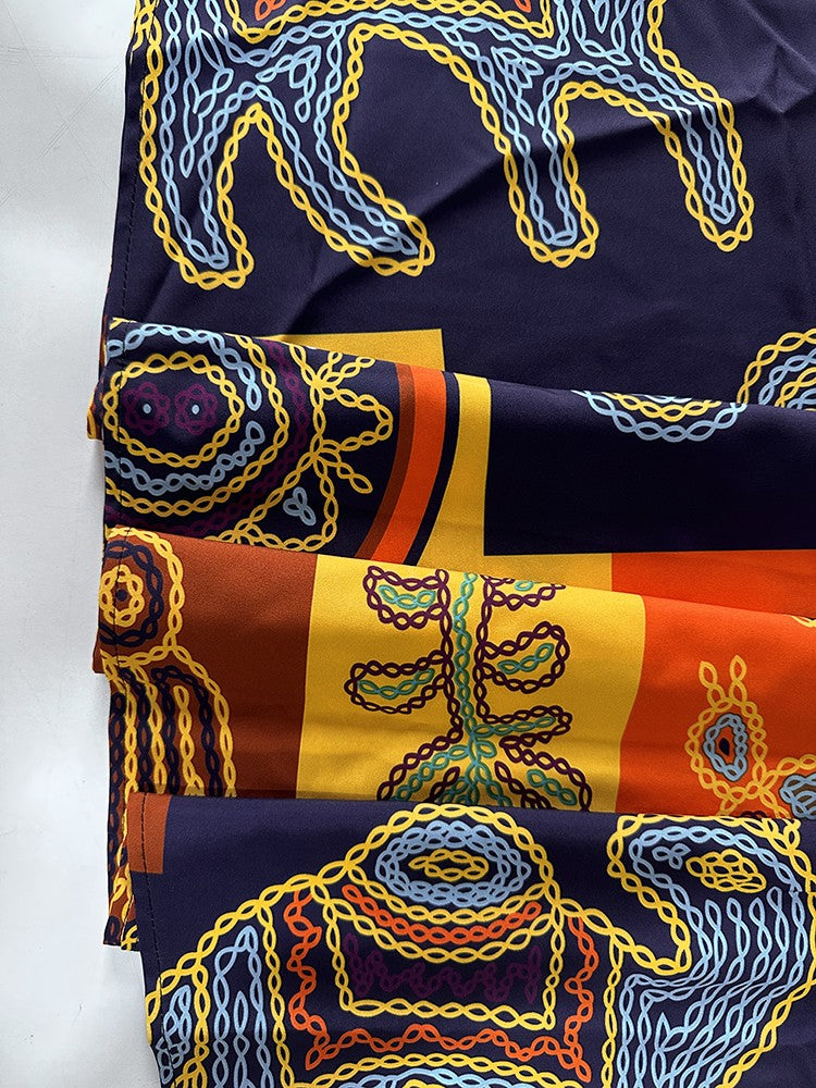 2024 European and American Cross Border Women's New Dress V-neck Sleeveless Sexy Printed Large Hem Foreign Trade Dress