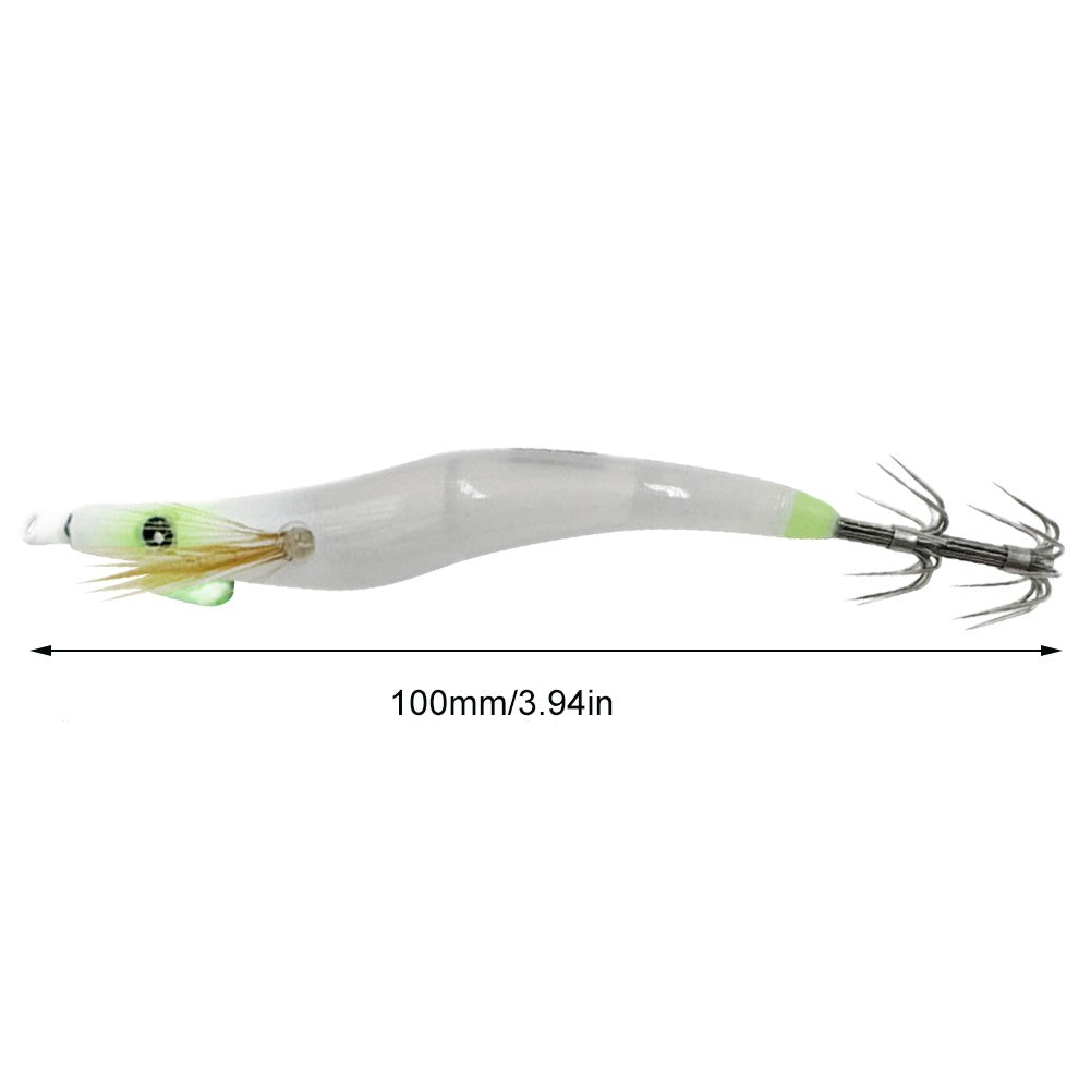 Luminous Lure Octopus Cuttlefish Fishing Bait Simulation with Squid Jig Hook Lure Hook Fishing Tackles Wood Shrimp Squid Lures