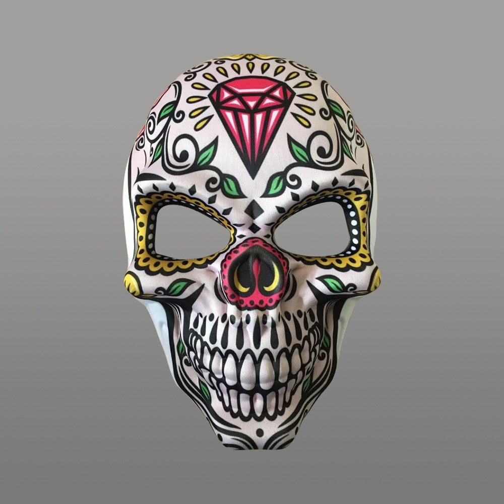 2023 Masks Mexican Day of The Dead Skull Mask Cosplay Halloween Skeletons Print Masks Dress Up Purim Party Costume Prop
