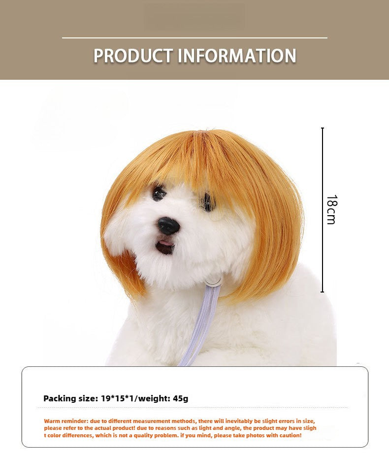 Peruca para Animais de Estimação, Peruca para Cachorro, Suprimentos para Animais de Estimação, Acessórios de Halloween para Animais de Estimação, Peruca de Cabelo Cacheado, Cabelo Liso, Peruca para Gato, Pode Ser Aparada (DIY)