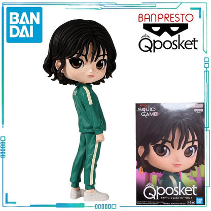 BANPRESTO Genuine Q Posket Series SQUID GAME Modelo de Brinquedo Cheng Qixun, Jiang Xiao Versão Q-version Humanoide, Todas as Idades, Brinquedo Modelo de Cenário