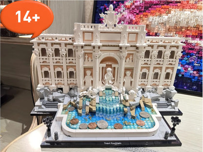 2025 Novo 21062 Bloco de Montar Fonte de Trevi Mundialmente Famosa Brinquedo de Montagem de Tijolos de Arquitetura Mundial para Presentes para Crianças Adultas
