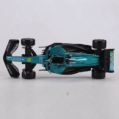 Burago 1:43 MR25 Aston Martin F1 Carro de Corrida Nº 18 Carro Modelo em Liga