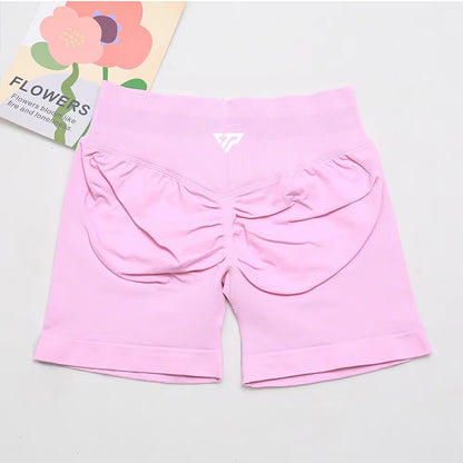 Women's High-quality Sports Stretch Fitness Shorts Peach Belly Yoga Training Running Pilates Tight Yoga Shorts