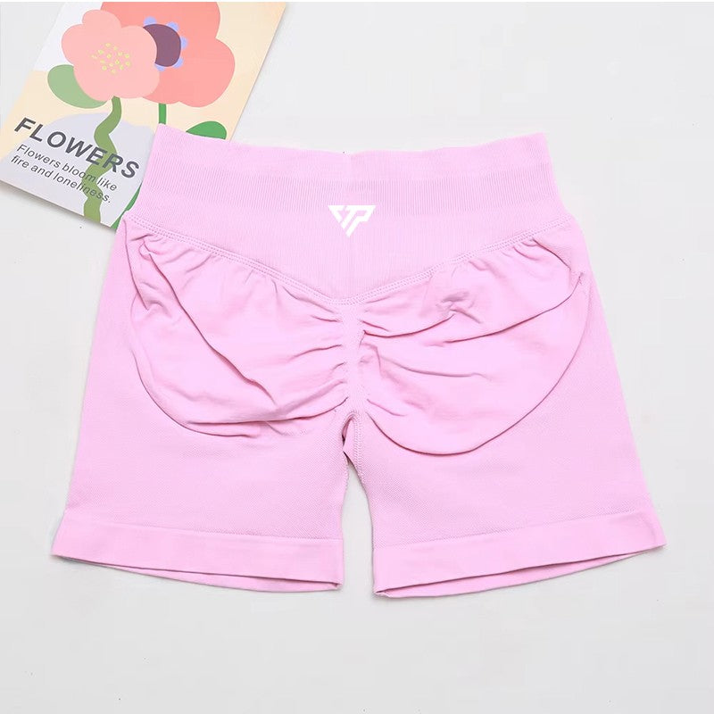 Women's High-quality Sports Elastic Fitness Shorts Peach Belly Yoga Training Running Tight Yoga Shorts