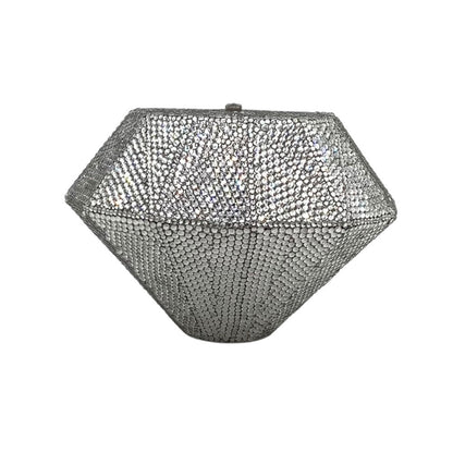 XIYUAN Silver Diamond Evening Bag Luxury Crystal Women Party Wedding Clutches Rhinestone Handbags Ladies Elegant Bridal Purses
