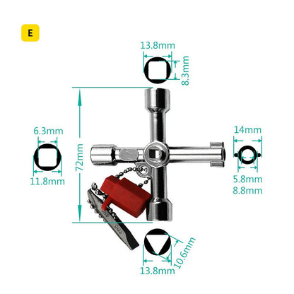 Chave Inglesa Phillips de 4 Vias Mini Universal Triângulo Interno Multifunções Pequena Chave Cruzada Ferramentas Manuais de Reparo Para Elevador de Carro
