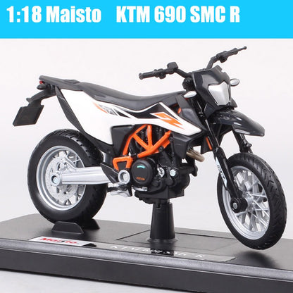 Modelo de motocicleta Maisto KTM 450 SX SXF EXC Racing RC 8C RC390 690 SMC R 640 Duke II Rally de escala 1/18 Diecast Veículos de Moto de Trilha