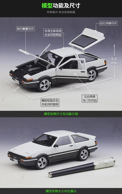 Maisto 1:24 Toyota Sprinter Trueno Ae86 Ae 86 Modelo de Carro de Liga de Simulação Peça de Exibição de Brinquedo Acabado Estático para Presente