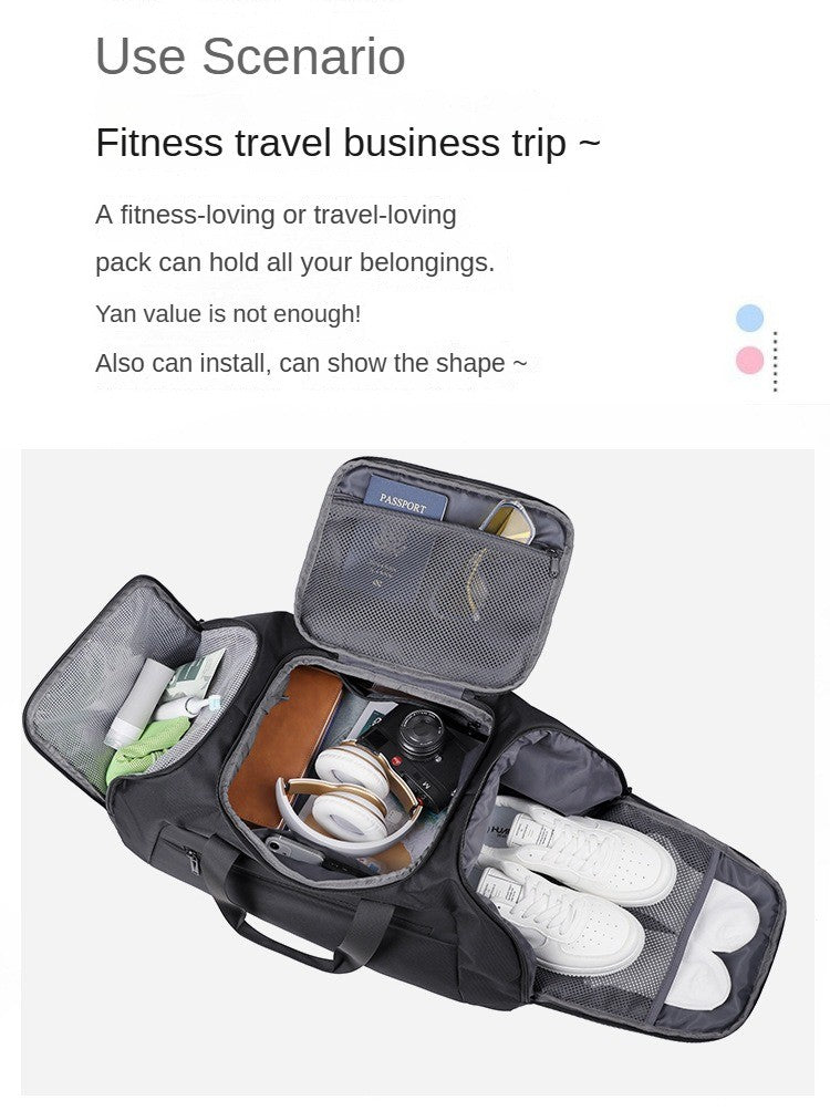 Custom logo large capacity travel bag for men waterproof sports outdoor travel bag print name hand luggage backpack with shoes