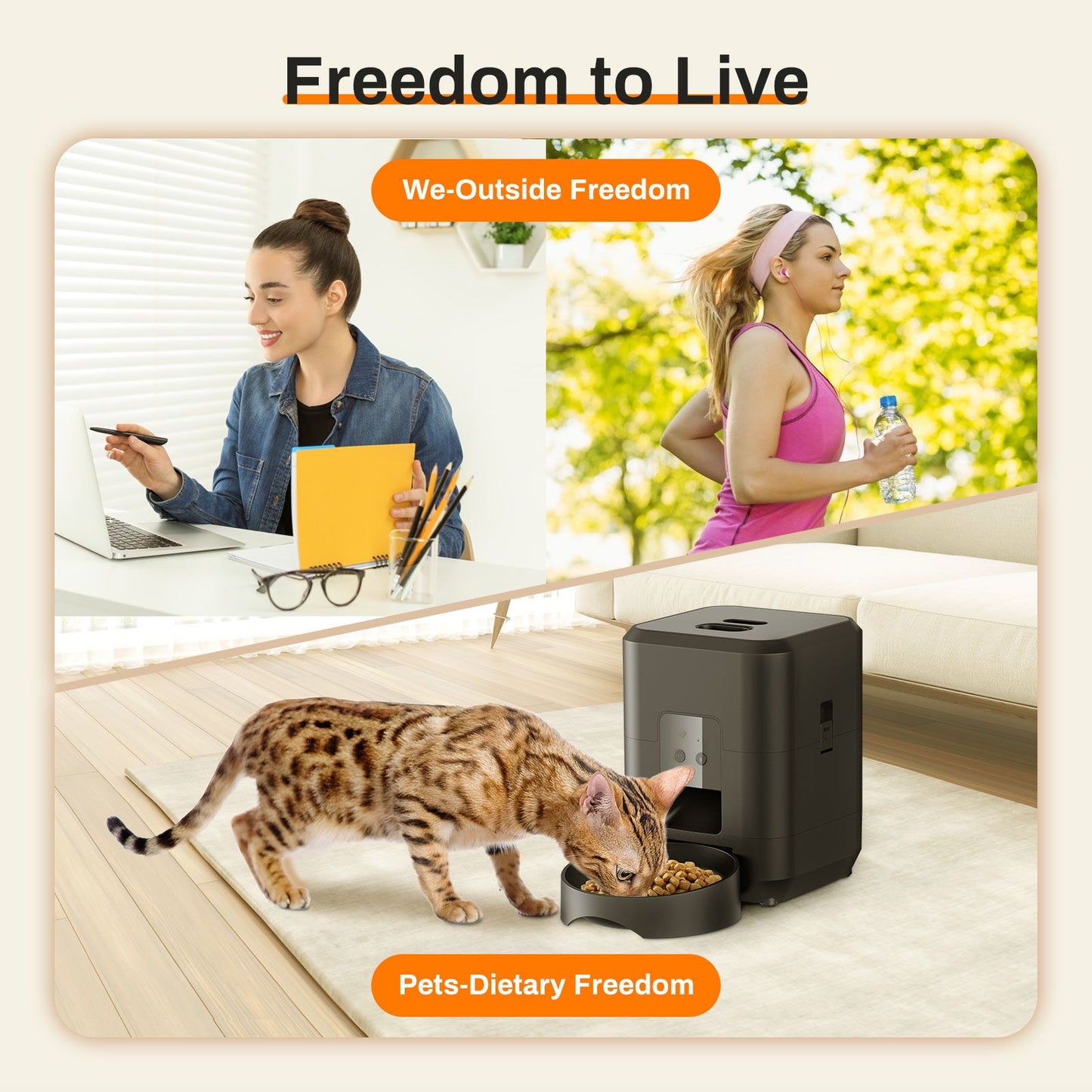 Comedouro Automático Inteligente para Gatos e Cães Máquina de Ração Lenta com Dosador Automático Temporizado e Quantitativo Tigela para Gatos e Cães