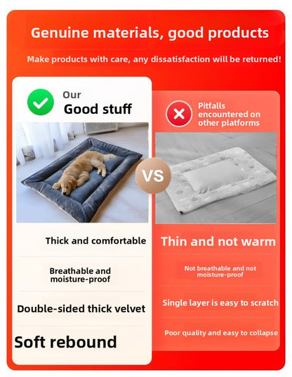 Cama Para Cães Extra Grande Sofá De Pelúcia Para Cães, Cama Para Animais De Estimação De Poliéster Super Macio, Engrossado, Tapete Para Cães Grandes De Inverno