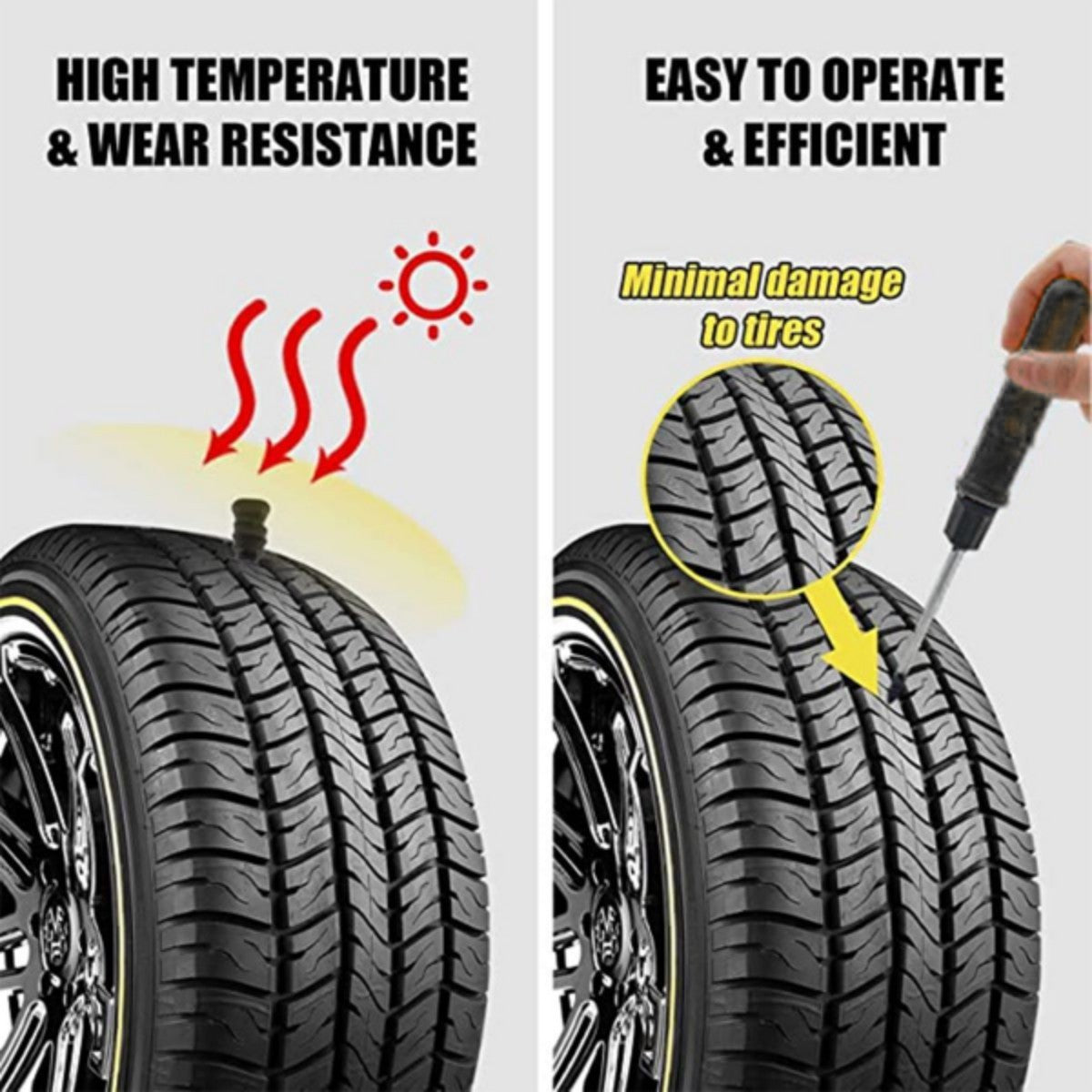 Kit Reparo Pneu 60 Peças DIY Furo Pneu Carro Caminhão Moto Casa Plug Remendo Borracha Pregos Acessórios Pneu Carro