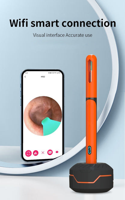 Conjunto de Limpeza de Ouvido com Câmera, Hastes para Ouvido, Otoscópio, Carregamento USB C, Ferramenta de Remoção de Cera com Endoscópio, Câmera Mini de Limpeza de Ouvido, Conjunto de Limpeza de Ouvido