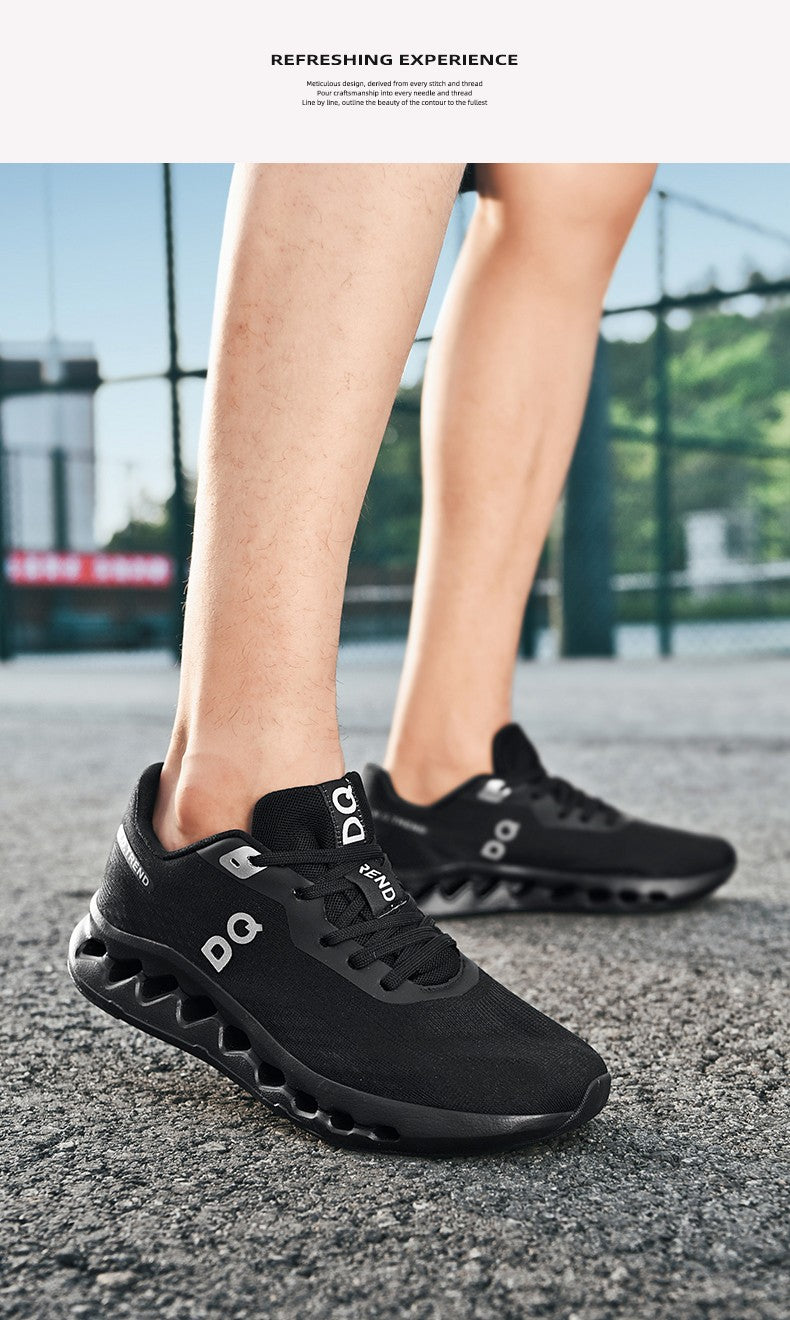 Men's Cushioned Running Shoes Energy Return Breathable Knit Arch Support Shock Absorption Marathon Women Casual Sneakers