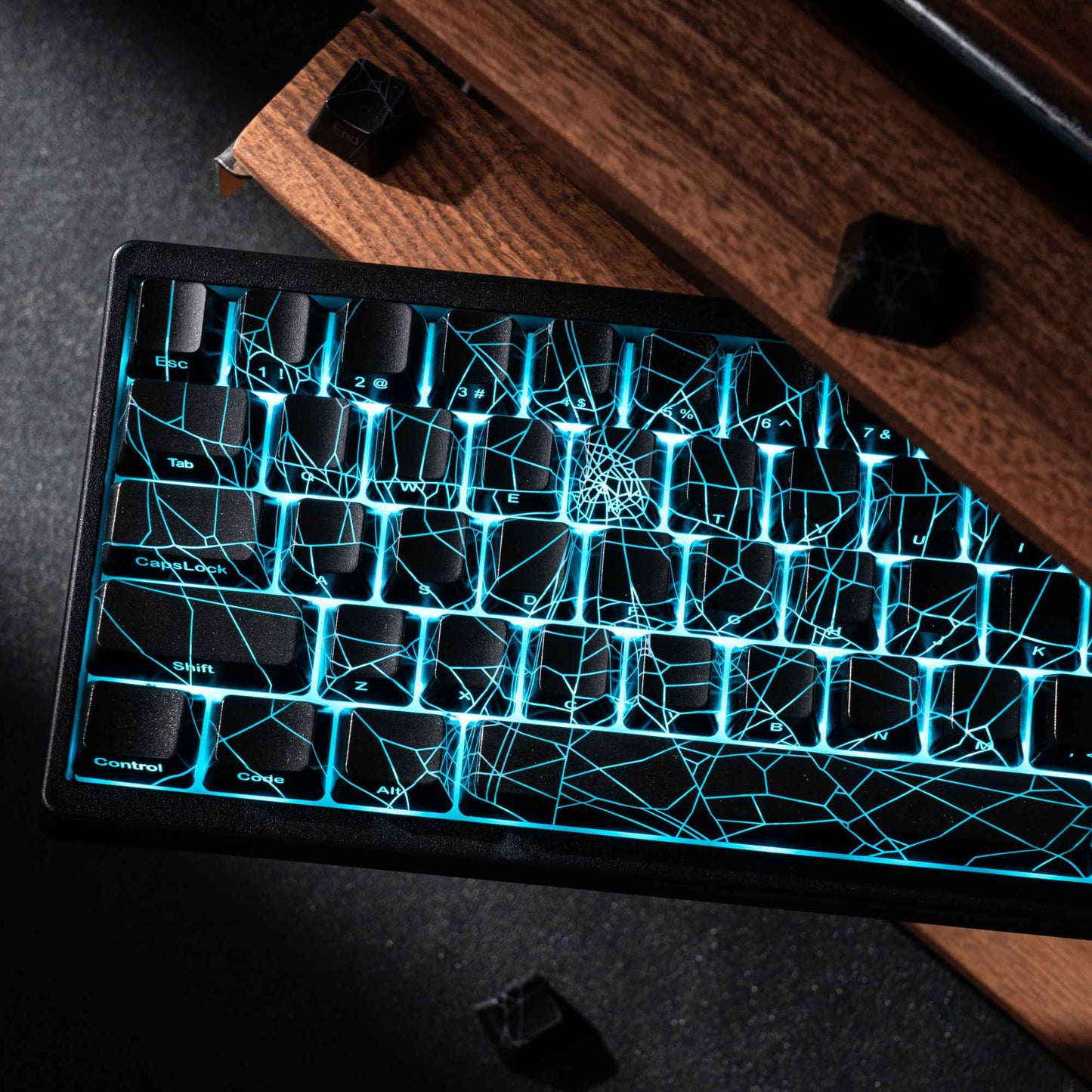 Teclado Mecânico XVX M67 JadeStone com Teclas IMD-Tech Hot Swappable Design Gasket Teclado com Retroiluminação RGB Personalizada Tri-Modo