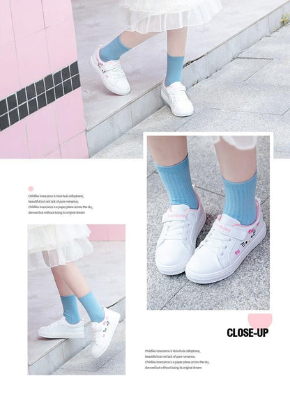 Kids White Sneakers 2025 Fall Slip Resistant Durable Spring Autumn Shoes for Girls 4-16 Years Old Fashion Casual Sports Shoes