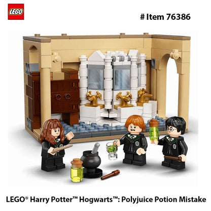 LEGO 76386 Harry Potter Hogwarts: Erro da Poção Polissuco – Idéia de Presente para Netos com Minifigura Dourada do Harry Potter