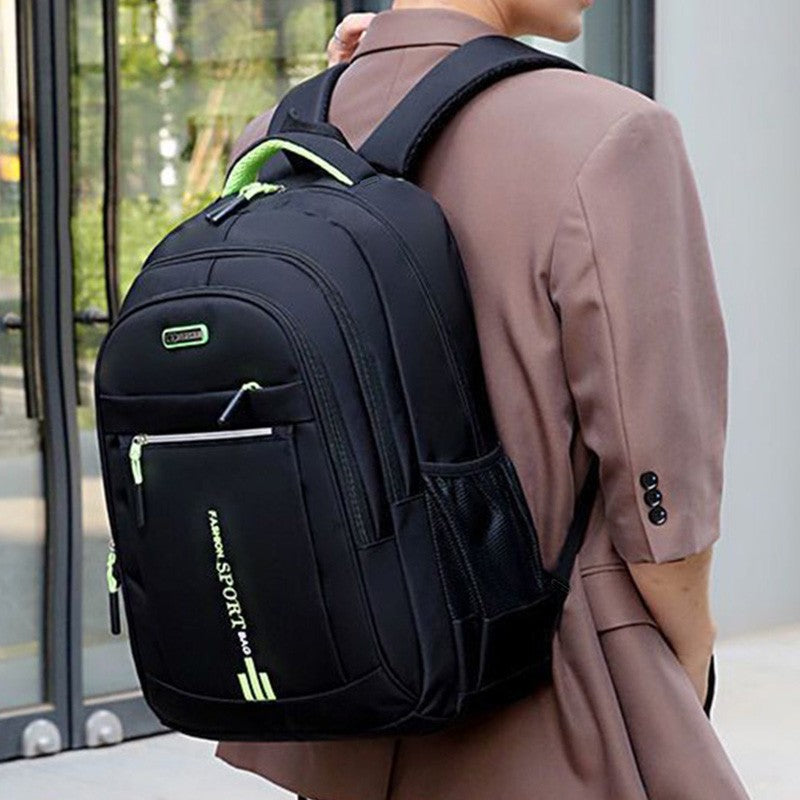 Unisex Large Capacity Backpack, Business Travel Laptop Bag, Multi-Compartment Design, Adjustable Straps, Ideal for Work Leisure