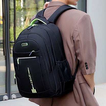 Unisex Large Capacity Backpack, Business Travel Laptop Bag, Multi-Compartment Design, Adjustable Straps, Ideal for Work Leisure