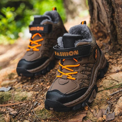 Winter Children's Casual Snow Ankle Boots Non-slip Outdoor Mountain Climbing Shoes Fashion Kids Waterproof Warm Sneakers