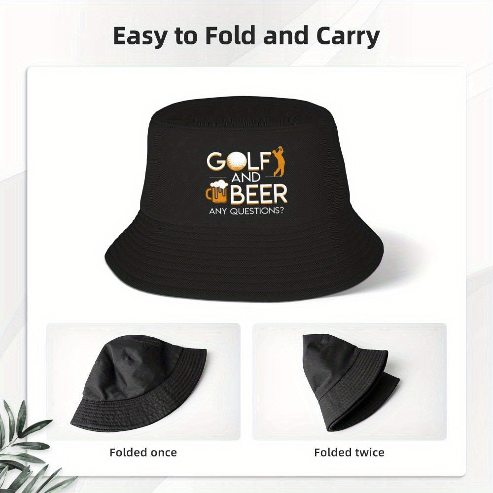 Custom Golf And Beer Bucket Hat Women Men Outdoor Sun Summer Camping Fishing Cap