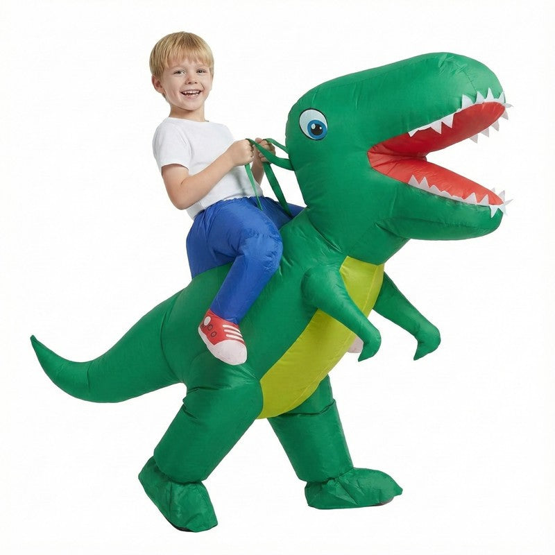Adult & Child Inflatable Dinosaur Costume Rideable Tyrannosaurus Rex Air-Filled Fun Costume for Masquerade Parties & Halloween