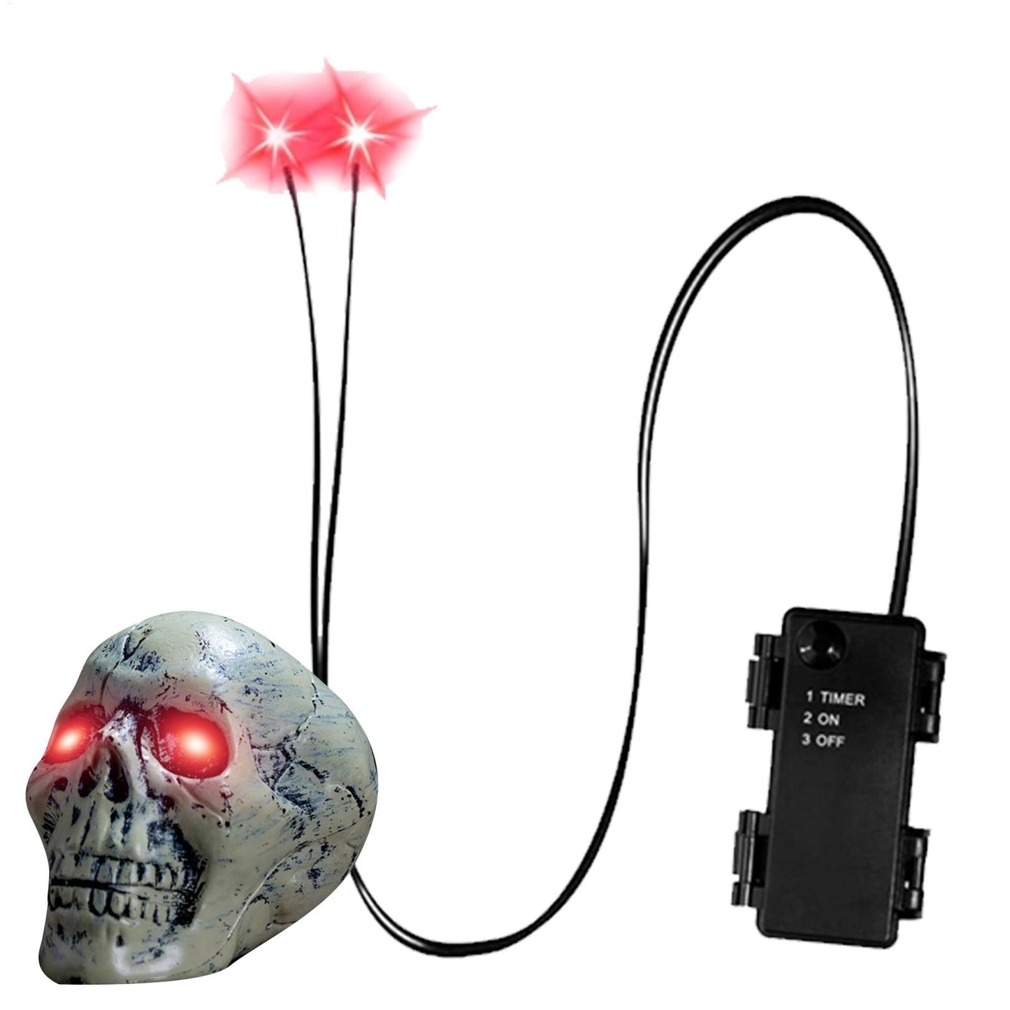 Glowing LED Eyes for Halloween Decors - Auto Timer Light Up Props for Skulls, Pumpkins, Tombstones Indoor Outdoor Spooky Decor