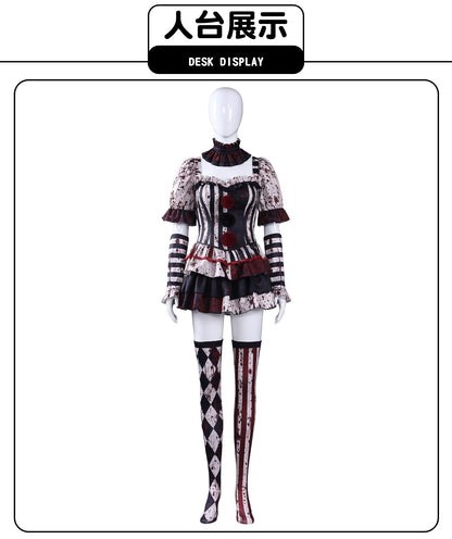 Terrifier Art Clown Joker Cosplay Costume Dark Clown Full Set for Men Women Role Play Horror Dress Suit Halloween Carnival Party