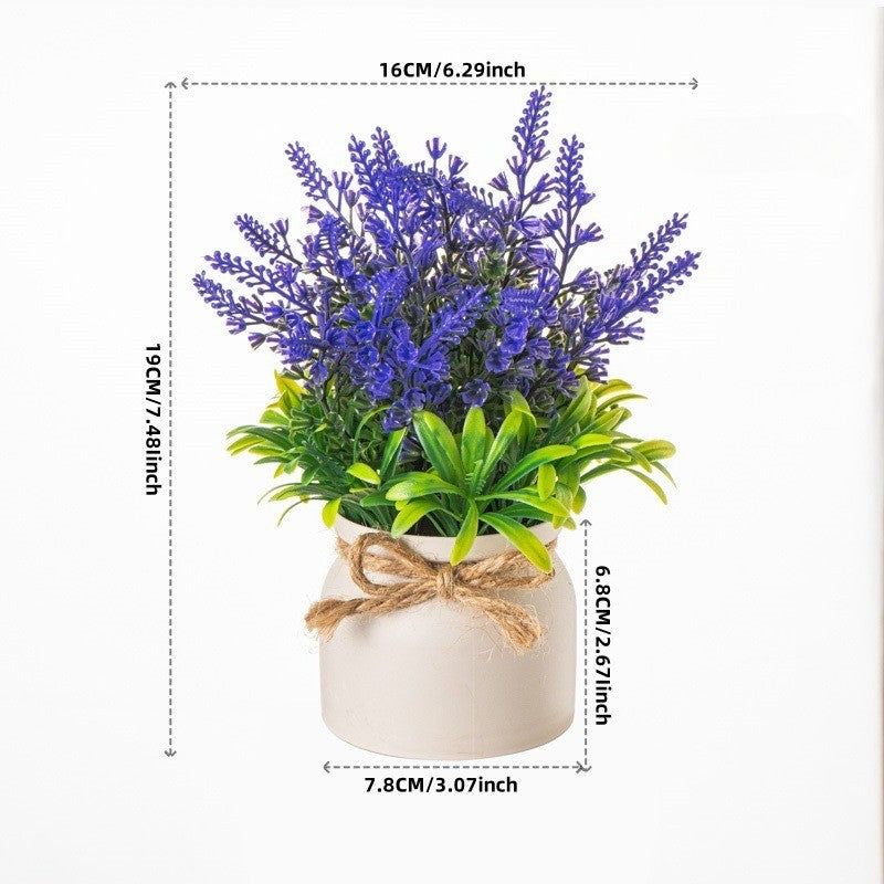 Artificial Pot Flowers Small Fake Plants with Pot Mini Potted Plants for Home Room Office Party TableTop  Decoration Fake Potted