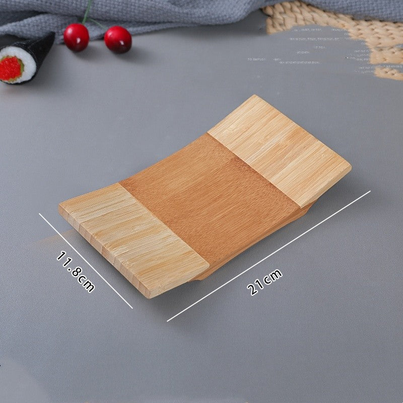 Bamboo Sushi Board boat plate Rectangular Platform Cooking Sashimi basin Japanese Korean Cuisine Tableware Serving Plate Tray