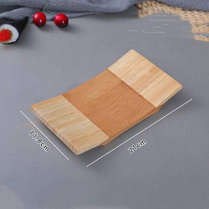 Bamboo Sushi Board boat plate Rectangular Platform Cooking Sashimi basin Japanese Korean Cuisine Tableware Serving Plate Tray