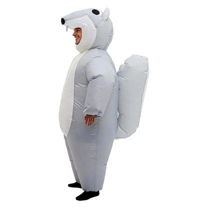 Cartoon Squirrel Inflatable Costume Mascot Adult Parade Character Cosplay Animal Birthday Halloween Party Event Set