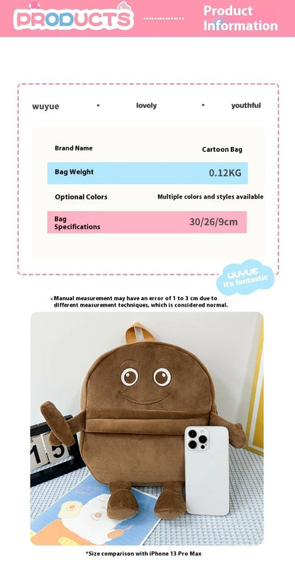Italian Brainrot Plush Backpack Telalaero Telala Funny Student Backpack ?LiriLi Larlla Boneca Ambalam Cute Soft Bag for Kid Gift