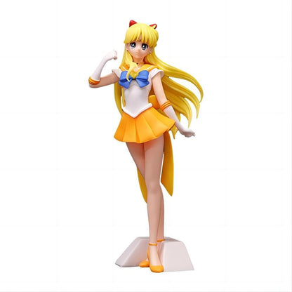 23cm Sailor Moon Anime Figura Marinheiro Marte Mercúrio Júpiter Vênus Saturno Action Figure Modelo Brinquedos Colecionáveis Presente de Aniversário para Crianças