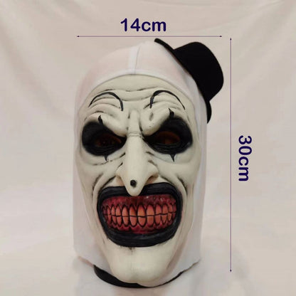 Scary Cosplay Mask Halloween Clown Bloody Latex Soft Props Party Terrifier Costume Masks Adult One Size