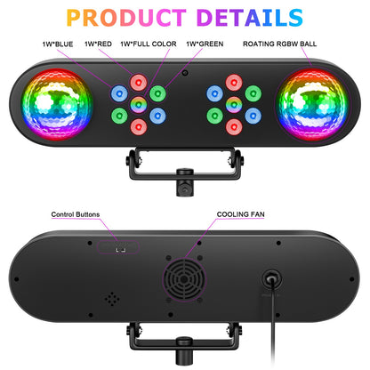 30W RGB 3in1 Bracket Effect Lights Dyeing Magic Ball Lights Remote Control Stage Effect Lighting Projector for DJ Party Concert